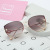 Cat eye sunglasses 397 large frame sunglasses women's metal sea piece mirror legs hollow cross-border