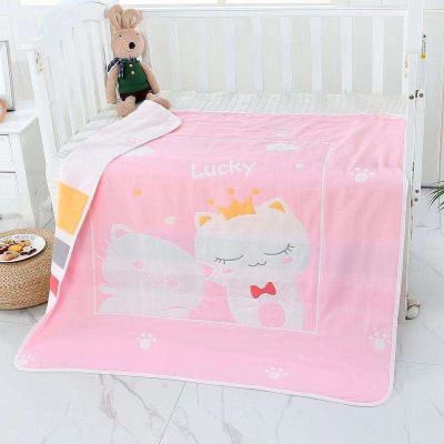 Six-layer gauze jacquard baby and child colored cotton bath towel cover is covered with super soft independent pattern