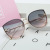 Cat eye sunglasses 397 large frame sunglasses women's metal sea piece mirror legs hollow cross-border