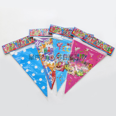 The Children 's party venue pennant flag hanging flag pull decorative flag many birthday party layout