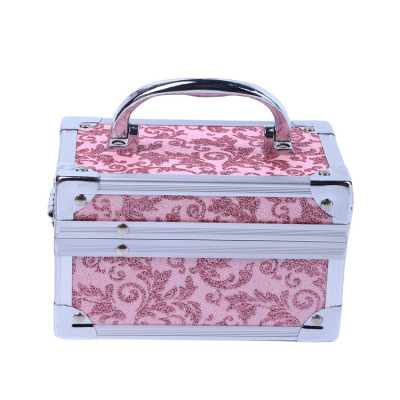 Aluminum Alloy Makeup Box Makeup Toolbox Hand-Carrying Multifunctional Household Storage Box Large Box Wholesale