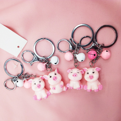 Cute piggy key chain hanging artware accessories key accessories schoolbag ornaments hanging ornaments