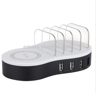 New private film with multiple USB charger wireless charger mobile phone charging bracket charging head