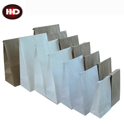Professional customized kraft bread bag kraft square bottom bag takeaway bag