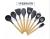Amazon specializes in providing 9 pieces of kitchen utensils with silica gel wooden handle, a set of non-stick POTS and