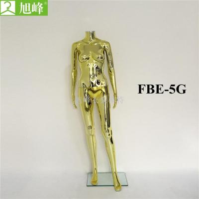 Whole body male and female clothing model props electroplated gold and silver body display frame