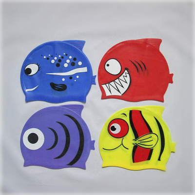 Silicone swim cap swim cap printed cute swim cap kids friendly swim cap