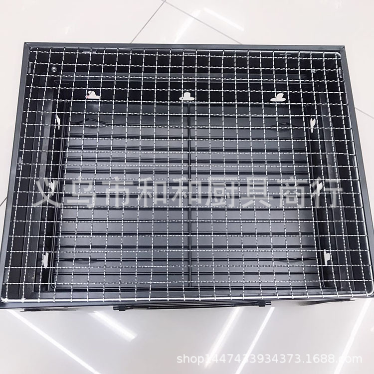 便携式烧烤架加厚折叠家用烧烤架 户外便携式烧烤炉 黑钢炉