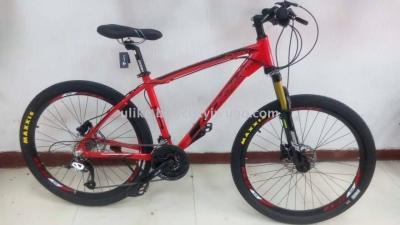 Bicycle 26 inches 27 - speed oil disc high - grade mountain bike factory direct sales