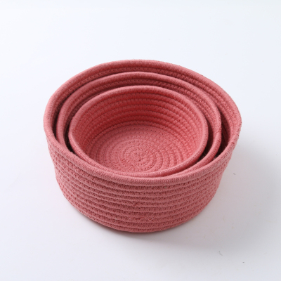 Circular multi-specification cloth weaving style home snacks fruit candy basket
