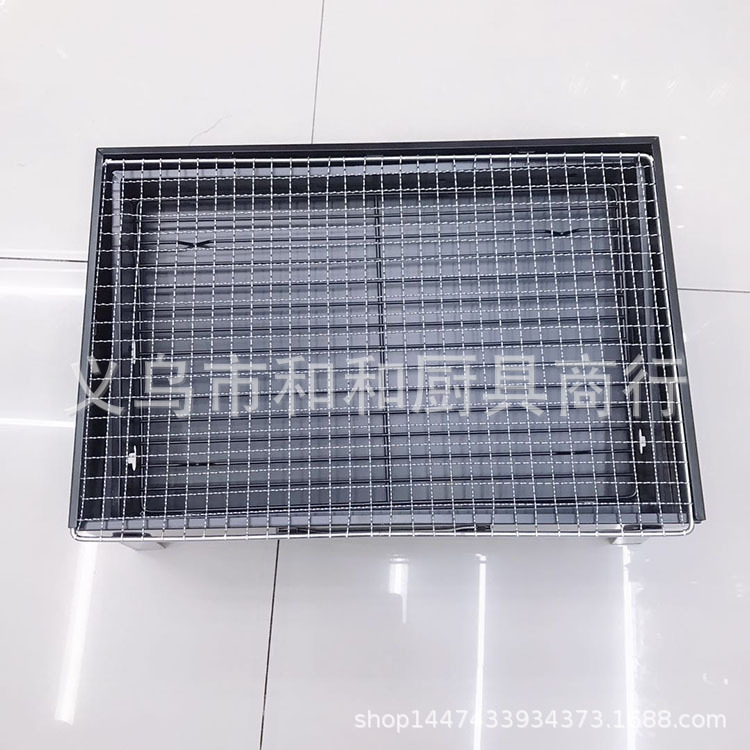 大号便携式黑钢烧烤炉 折叠烧烤架 户外家用便携木炭碳烤炉烤炉