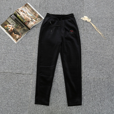 Eliyan Korean Style Fashion Women's Wear Casual Pants Factory Wholesale Autumn and Winter Fleece Letter-Printing Casual Straight Pants