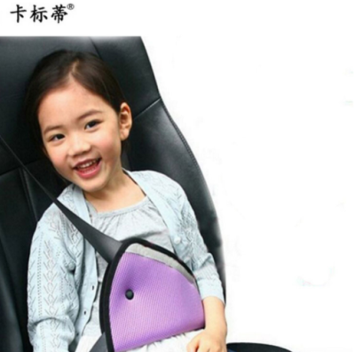 Automotive child safety belt adjustment triangle retainer automotive safety belt cover upholstery