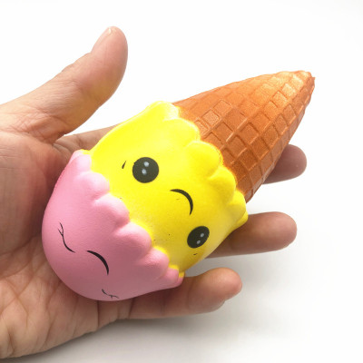 Factory direct style hot spot Squish pressure relief simulated toy small double ice cream PU missile rebound