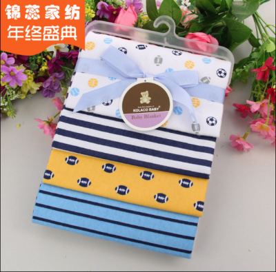 Foreign Trade Original Order Newborn Baby Pure Cotton Swaddling Blanket Baby Flannel Receiving Blanket Baby's Blanket Swaddling Bed Sheet