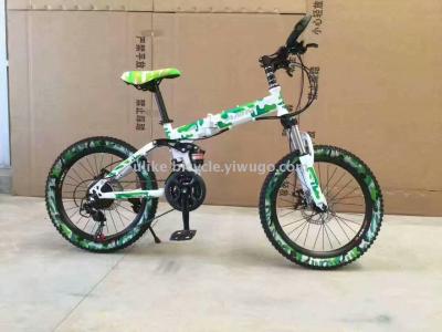 Bicycle 20 \"21\" folding mountain factory direct sales