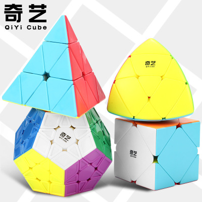 Qiyi Special-Shaped Qiheng Megaminx Third-Order Zongzi Qiming Pyramid Departure Oblique Turn Set Rubik's Cube Educational Toy