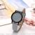 New black leather strap nail fashion men's and women's watches