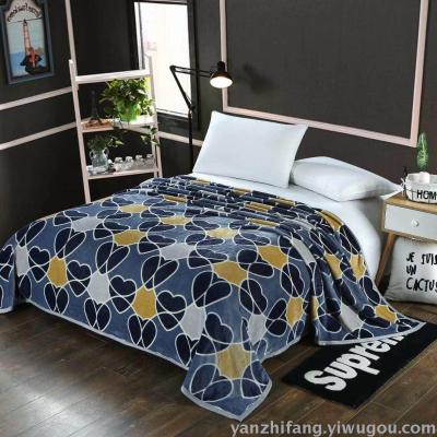Manufacturers direct flannel blanket edge thickened coralline blanket faillon bed sheets for autumn and winter wholesale gifts
