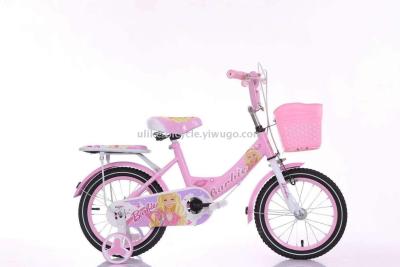 Bike 121416 barbie female children's bike with rear seat