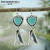 Rongyu Wish AliExpress Hot Sale New Hot Jewelry European and American Popular Creative Thai Silver Wind Bell Turquoise Earrings