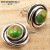 Rongyu Wish Hot Sale Earrings round Turquoise Retro 925 Silver European and American Fashion Female Earrings