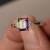 Rainbow Color Tourmaline Ring Cross-Border Hot Jewelry Rongyu Ornament Factory Direct Sales One Piece Dropshipping