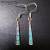 Rongyu Elegant Lake Blue Imitation Opal Long Women's Earrings Cross-Border E-Commerce Dedicated to Wish Hot Jewelry