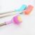 Q07-3631-1 Plastic Wooden Handle Square Head Sanitary Brush Color Mixed Toilet Brush Cleaning Brush