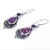 Rongyu Amazon New Vintage Thai Silver Charoite Earrings Women's European and American Fashion Purple Turquoise Eardrops Earrings