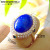 Rongyu cross-border exclusive new jewelry manufacturers luxury 18k gold flow color imitation ao bao emerald diamond ring