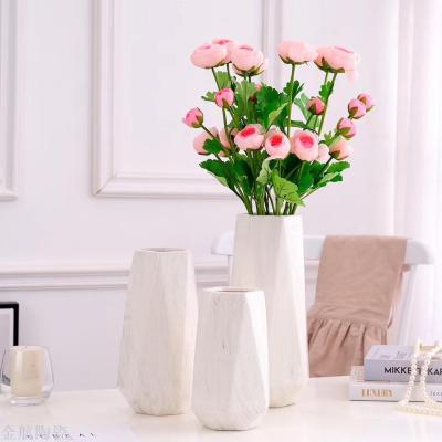 Marble geometry ins wind ceramic vase modern simple next installment of dry flowers, floral decoration creative home decoration