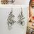 Rongyu New Ornament Wholesale Vintage Thai Silver Europe and America Creative Moonstone Earrings Christmas Tree Earrings