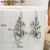 Rongyu New Ornament Wholesale Vintage Thai Silver Europe and America Creative Moonstone Earrings Christmas Tree Earrings