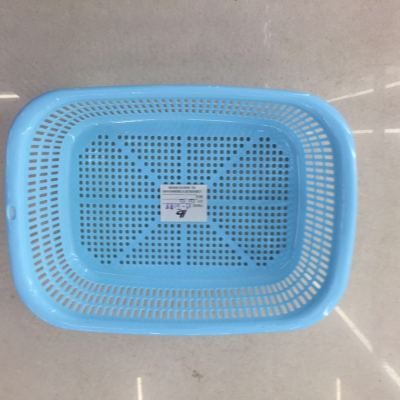 Xinshan Factory Direct Sales Household Washing Vegetable Basket Rice Cleaning Basket Drain Basket Rectangular Wear-Resistant Drop-Resistant Plastic Basket