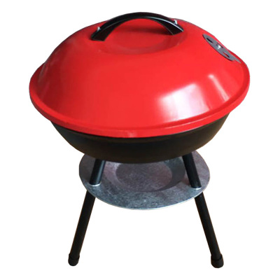 Factory Direct Sales 14-Inch Small Apple BBQ Oven with Lid Charcoal Barbecue Grill Outdoor round Barbecue Tools