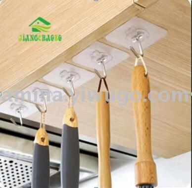 Creative traceless hook kitchen wall glue free drilling free nail