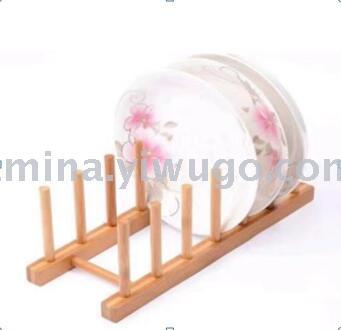 Creative bamboo bowl rack