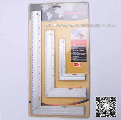 3-piece aluminum alloy carpenter's drawing rule square