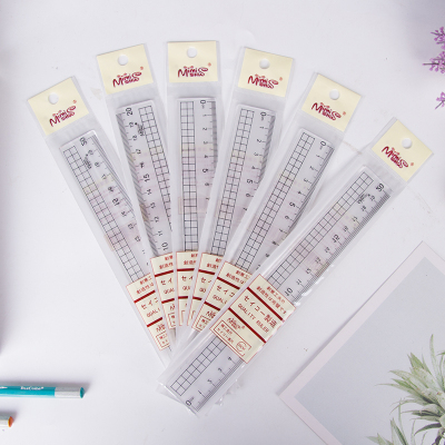 Cartoon student ruler creative stationery simple classic transparent ruler student learning tools