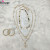 European and American multilayer many star necklace contracted circle circle shape money earring
