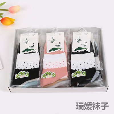 Candy colour socks qiu dong new 6 colour take small dot in tube socks