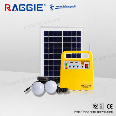 Solar powered emergency household lighting photovoltaic system with a small radio