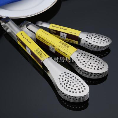 Stainless Steel Food Tongs Utensils Multifunctional BBQ Pastry Cooking Tool Ice Cube Bread Clip Clamp Kitchen Gadgets