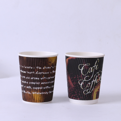 The Disposable coffee paper cup anti - perm heat insulation milk tea cup high - grade corrugated cup