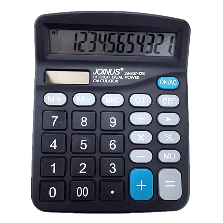 众成牌 JS-837-12s小镜面 真太阳能 12位大屏示 黑色