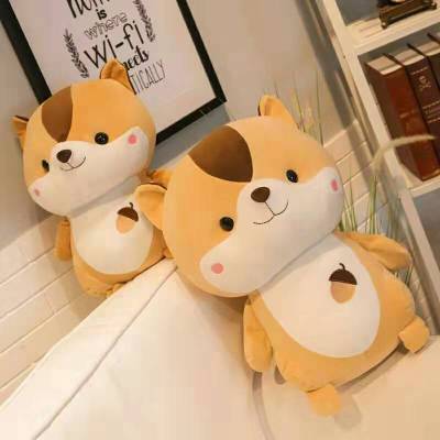 Manufacturers direct sale of four - way play squirrel express cuteness squirrel plush toys four - way play doll