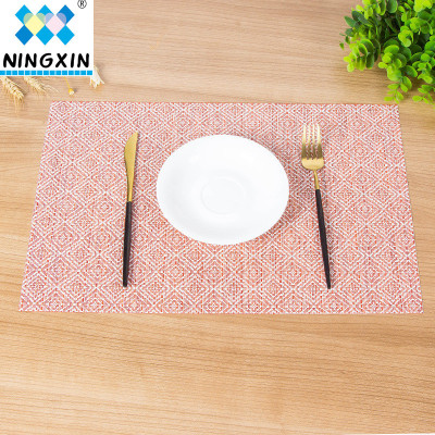 PVC dining mat european-style simple fashion wear-resistant washable heat insulation teslin family hotel table mat a hair