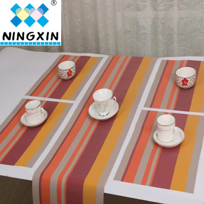 Striped table flag 30 * 180 cm thermal insulation non - slip table cloth TV cabinet tea table cloth table cloth table cloth table flag