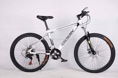 Bicycle 26 \"21\" fast adult mountain double disc brake factory direct sales